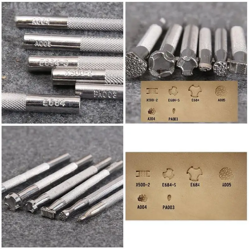 

1 Pcs Leather Printing Tool Alloy Saddle Makin Carving Handmade Leatherwear Craft Working Leather Printed Punch Stamps