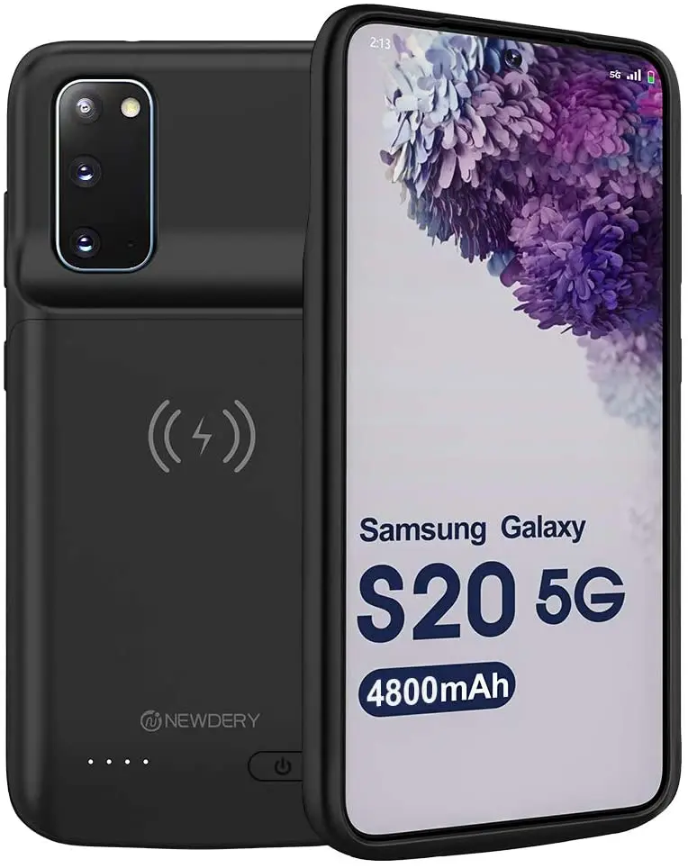 Чехол с аккумулятором Qi для Samsung Galaxy S20 + портативный внешний аккумулятор plus |