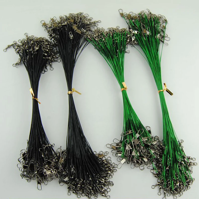 20 шт./лот рыболовная леска со стальной проволокой и вертлюгом|Рыболовные лески| |