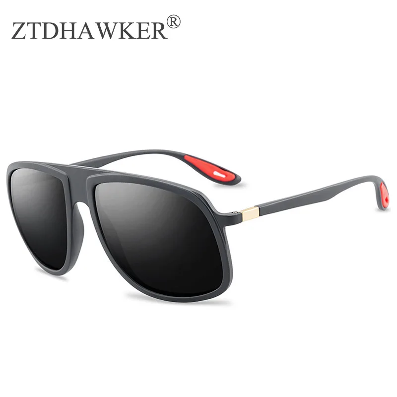 Общие мужские модные солнцезащитные очки поляризатор с Большой рамкой