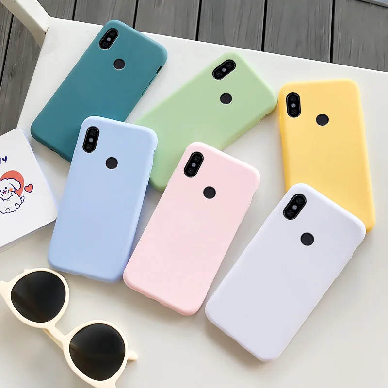 for xiaomi redmi note 5 case silicone macaron colors candy for redmi note 5 pro soft tpu simple black casing phone back cover free global shipping