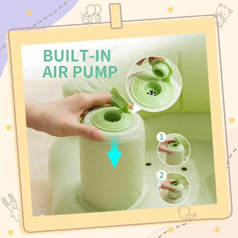 

Multifunctional Baby Bath Dining Chair Inflatable Bath Chair Sofa Shower Stool for Playing Eating Bathing Lounging