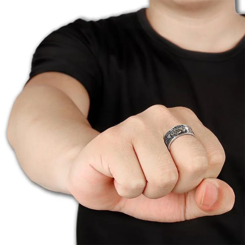 Женское и мужское кольцо Pixiu в стиле ретро фэн шуй амулет богатство счастливое