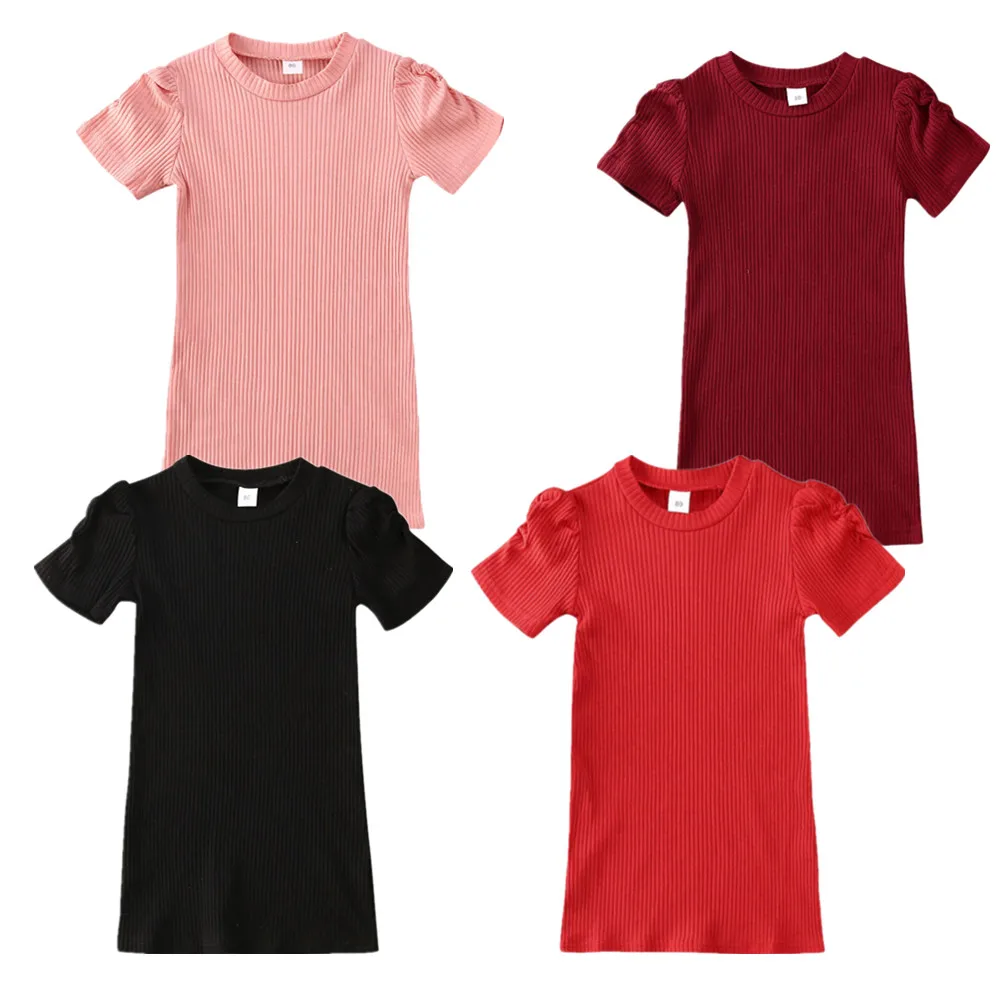 Детское платье с коротким рукавом Повседневные Вечерние платья для девочек