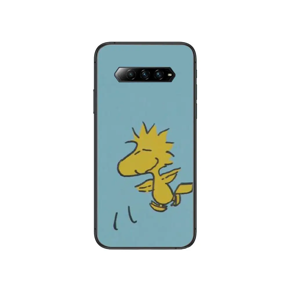 

Cute bird Woodstock case Anime Phone Case For xiaomi Black Shark 2 3 3s 4 Pro Helo Black Cover Silicone Back Prett
