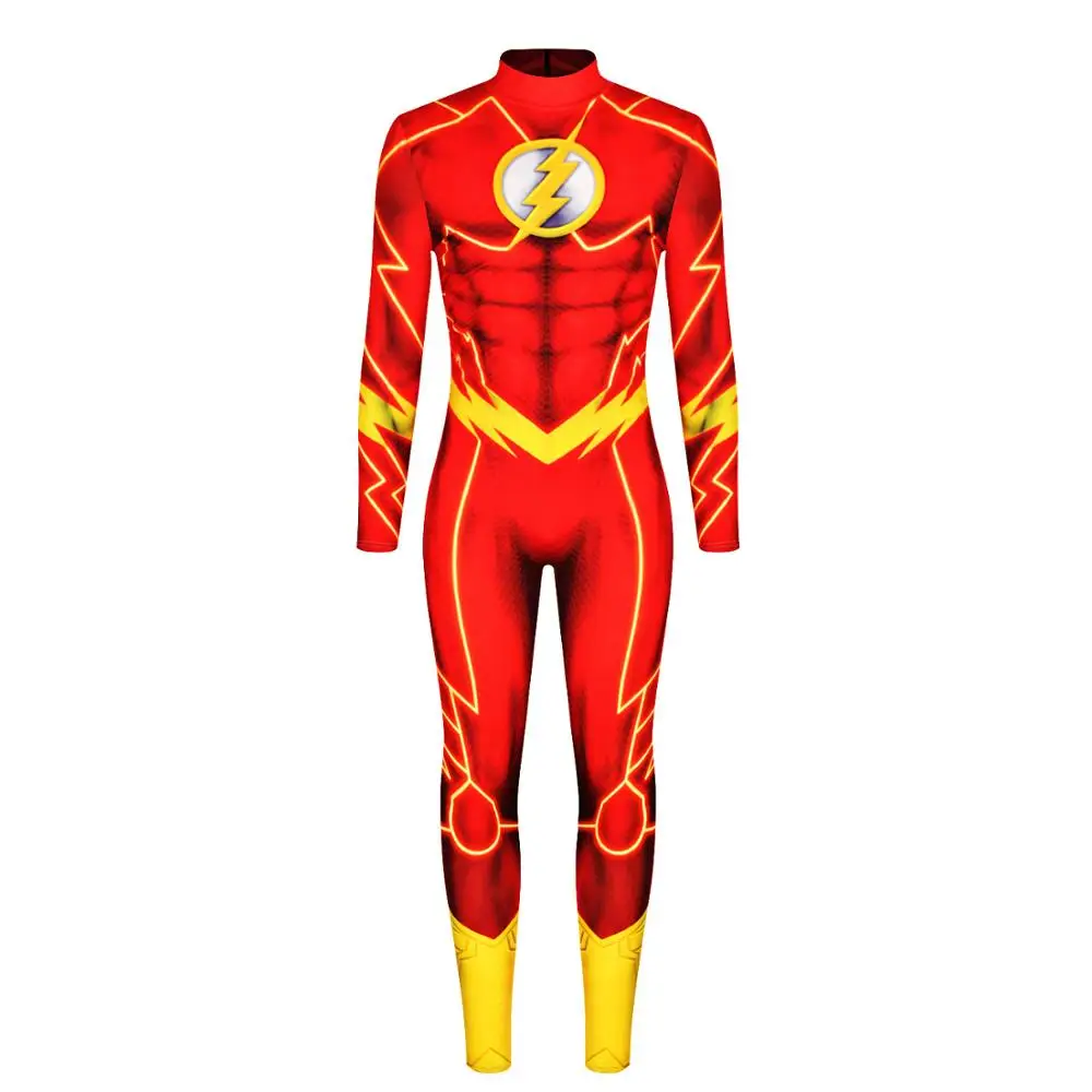 1 Фильм DC комикс флэш Барри Аллен зентай костюм зеленого фонаря с рисунком мышц супергероя карнавальный комбинезон для Хэллоуина Мужчины Мальчики боди - Цвет: 1