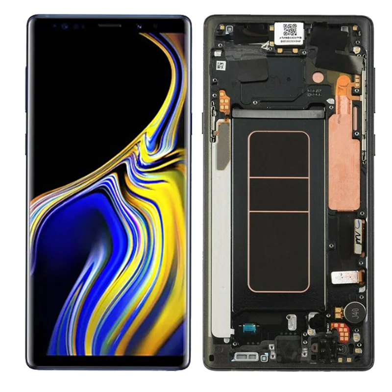 Супер AMOLED N960 ЖК-дисплей для samsung Note 9 N960 N960F N960DS сенсорный экран с рамкой дигитайзер в сборе с черной точкой