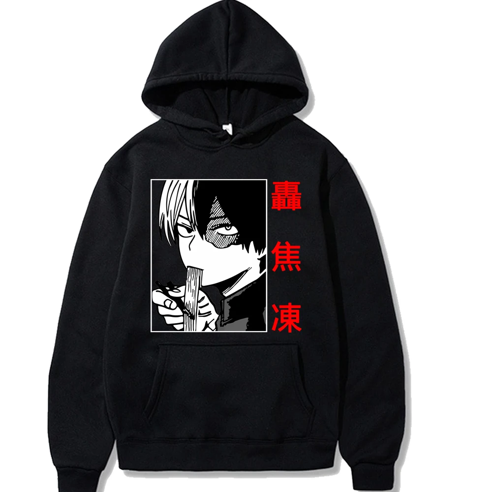 

My Hero Academia Men Hoodies Casual Pullover Sweats Hoodie Fashion Shoto Todoroki Tether Japan Anime Unisex Sweatshirts Male