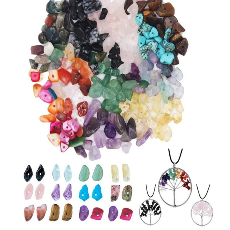 

1Box 15/24Grid Natural Gemstone Crushed Crystal Pieces for DIY Craft Jewelry Making Accessories Earring Bracelet Making Supplies
