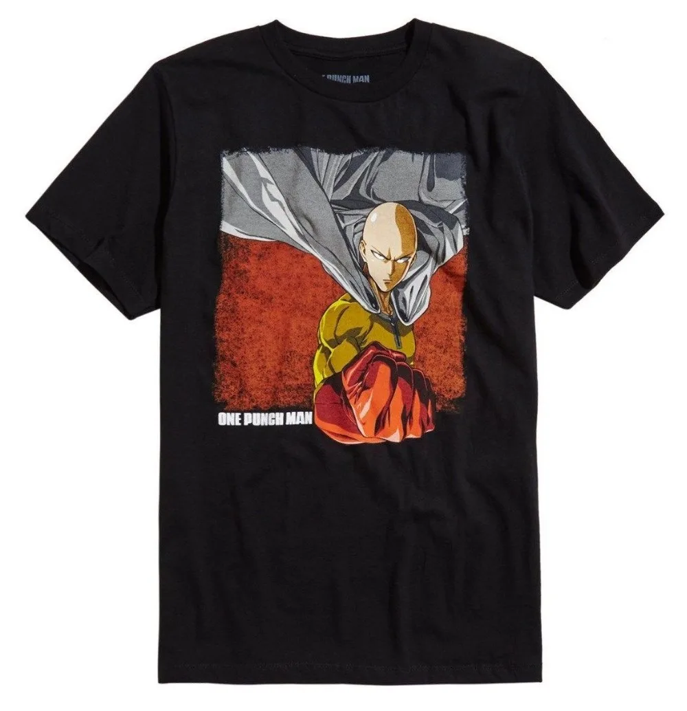 Аниме One Punch Man Сайтама пробивая Футболка Nwt 100% аутентичная летняя 2019 короткий
