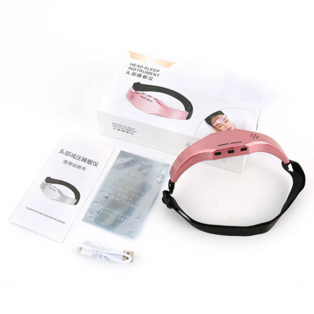 

Pulse Stimulate Head Massager Wireless Stress Relief Brain Massage Unisex Sleep Therapy Device Sleeping Aid Health Care