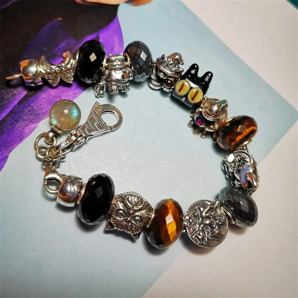 Broom Witch Charms Beads Silver 925 Original Beads Fit Original Brand Bracelet Jewelry Small Hole Bead for Jewelry Making Beads