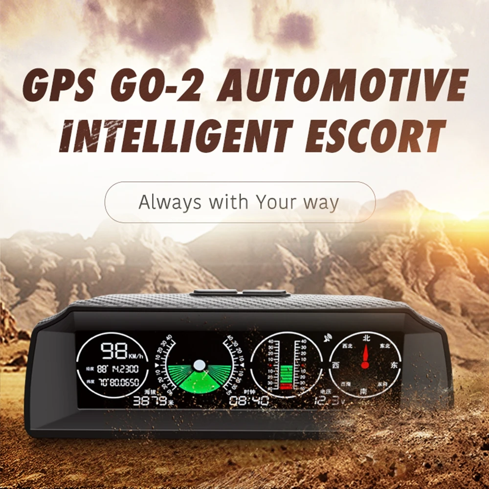 Новый Go 2 Gps Автомобильный дисплей измеритель скорости наклона компас