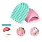 Очиститель кистей для макияжа силиконовый коврик косметический бровей щетка для чистки инструмента мытья окон инструмент мочалка доска щетка Чистящая салфетка