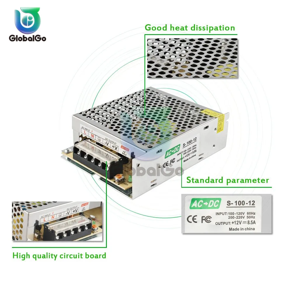 DC12V 24V 48V 720W 1000W Switching Power Supply Source AC DC Transformer Switch Drive Adapter For LED Strip Light | Обустройство дома