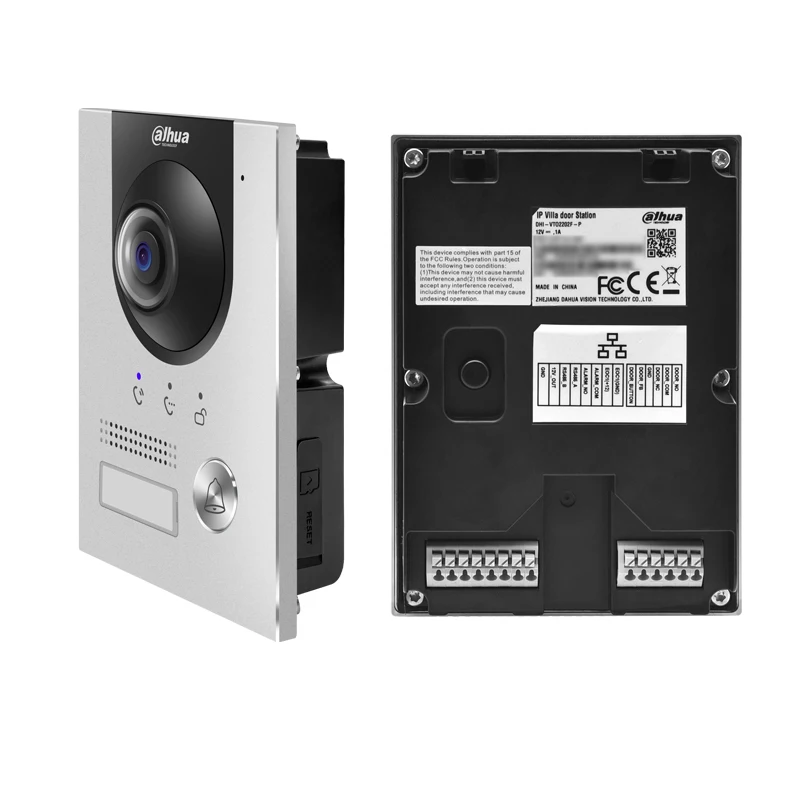 Видеодомофон Dahua VTO2202F-P-S2 Audio PoE IK07 и IP65 с 2-мегапиксельной HD цветной камерой рыбий