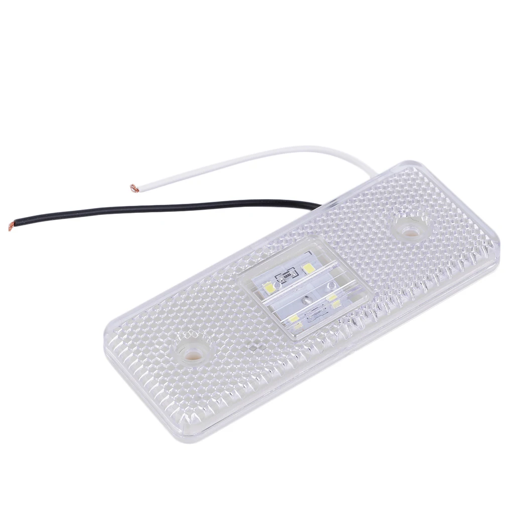 

Новый 1 шт. Универсальный светодиодный отражатель белый задний стоп-сигнал габаритный фонарь для внедорожника грузовика прицепа мотоцикла ...