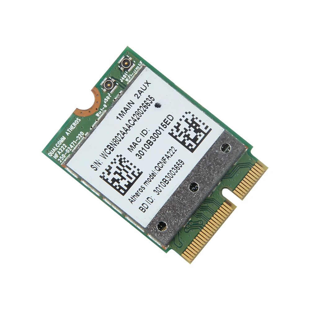 

Dual band 600Mbps Atheros QCNFA222 AR5BWB222 NGFF 2.4GHz/5GHz 802.11a/b/g/n Wifi + Bluetooth BT 4.0 NGFF (M.2) Wlan Network Card
