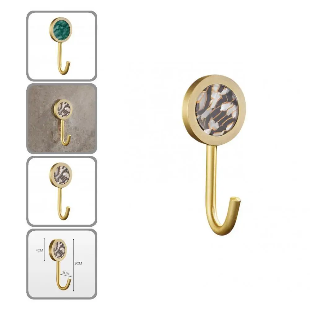 

Wall Hook No Residue Robust Storage Hook Idyllic Style Utility Removable Storage Hook for Bathroom Storage Hook