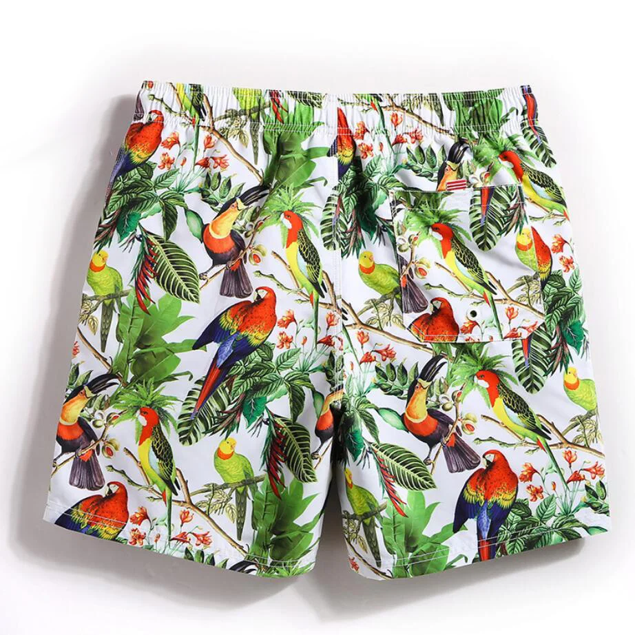 Мужские плавки с принтом птиц сетчатые внутренние женская одежда для плавания