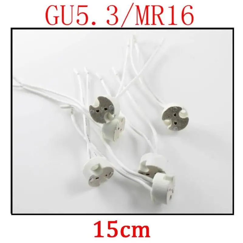 

G5.3/GU5.3/MR16 ceramic quartz lamp holder lamp holder 10CM cup wire accessories lighting silicone lamp J6O1