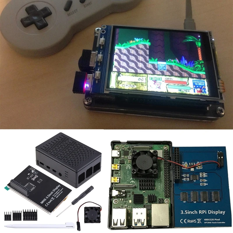 

Raspberry Pi 4 Touchscreen, 4 inch 60+fps 800x480 Resolution Raspberry Pi Touchscreen with Cooling Fan and Case