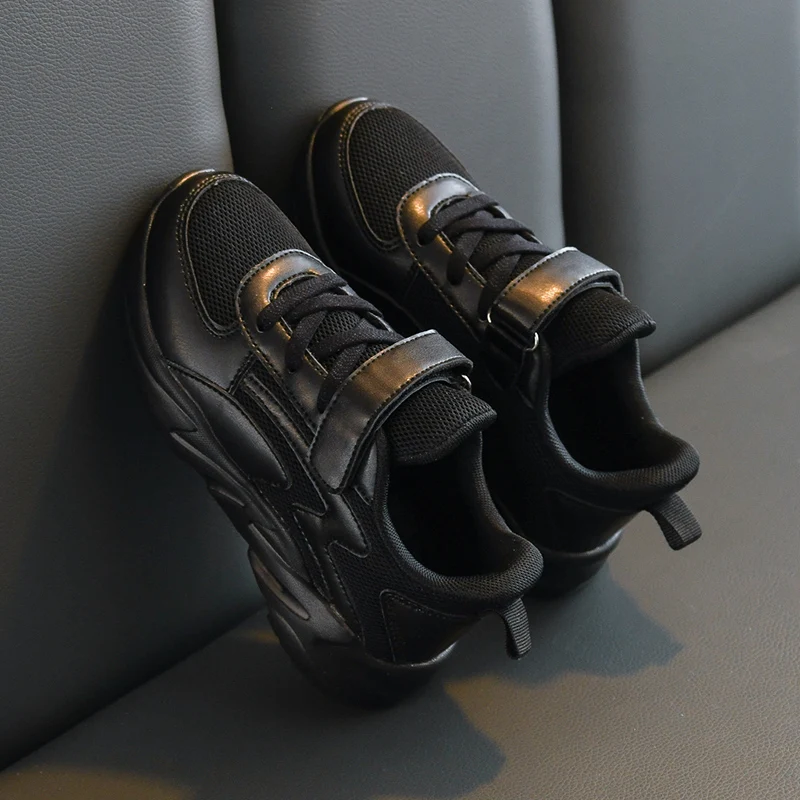 Кроссовки детские для мальчиков и девочек школьная обувь на липучках прогулок