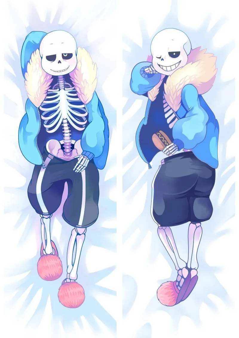 

Anime Game Undertale Sans Cosplay Skeleton Boy Otaku Hugging Body Bedding Pillow Case Cover