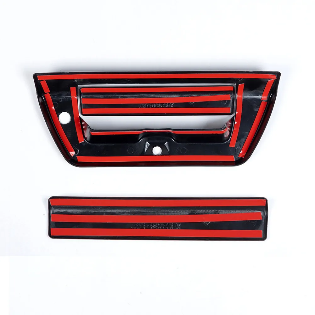 

Bezel Door Handle Bowl Cover Trim 2pcs/set ABS Carbon Fiber Tailgate Hot