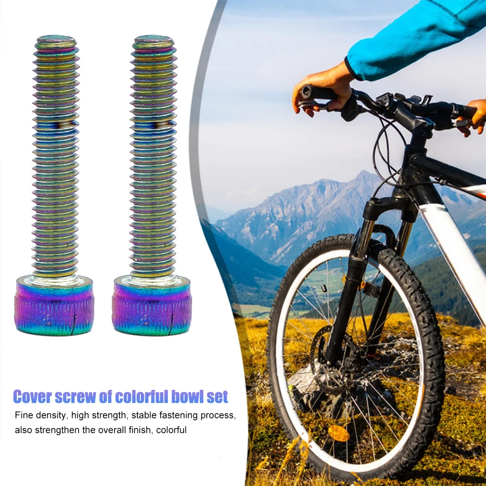 

2pcs M6 Bicycle Headset Bolts 30mm Road Bike Stem Top Cap Screws Fixing MTB Cycling Fastening Bolts