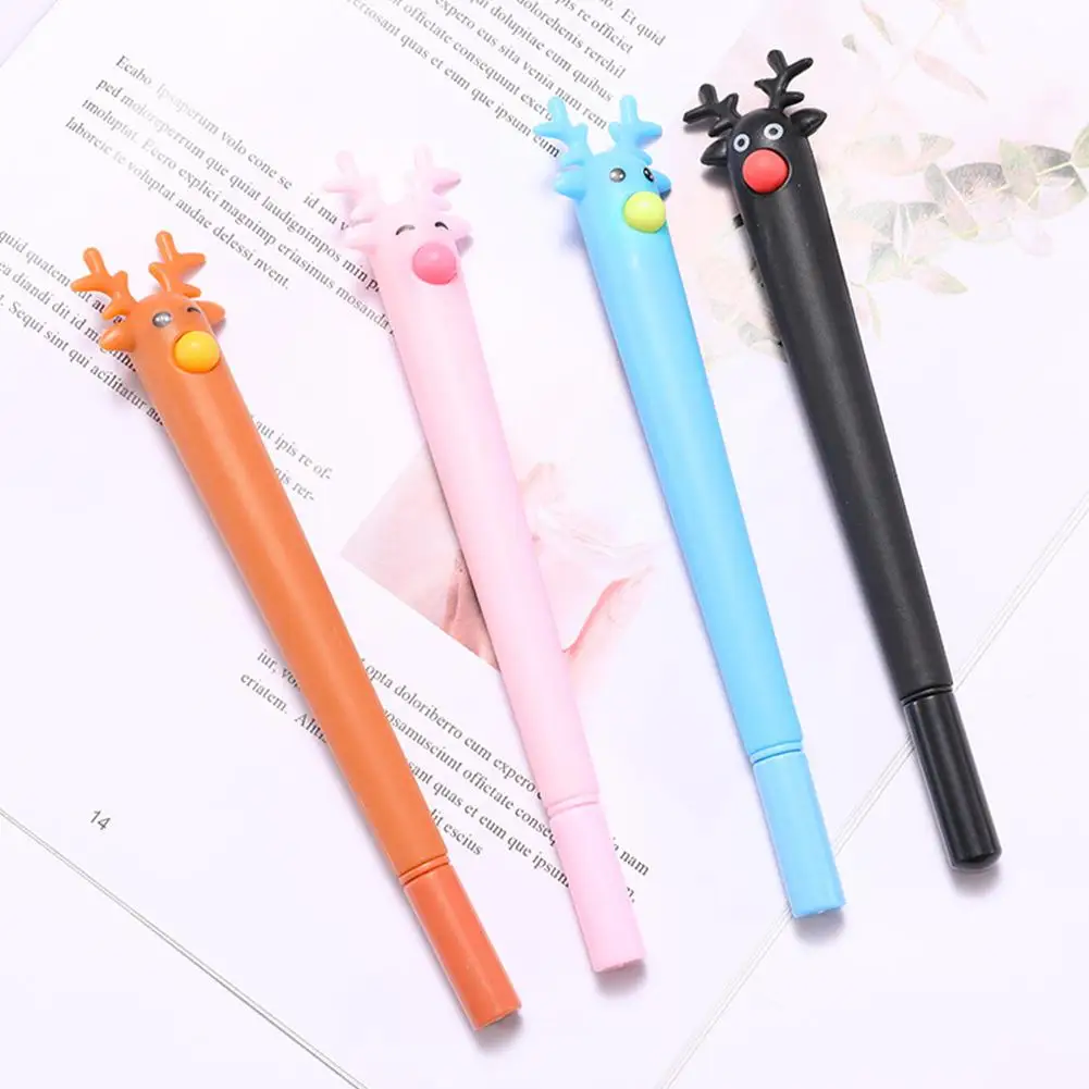 

17 г Пластик прекрасный в мультипликационном стиле с лосем/Форма гелевая ручка для письменные принадлежности Офисная канцелярских принадле...