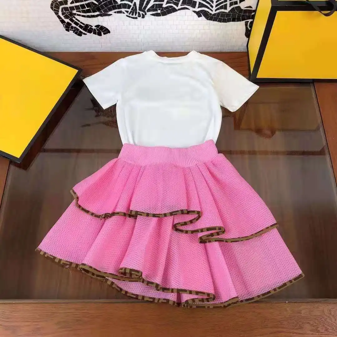 

4-12 years old Girls' summer new product suit skirt