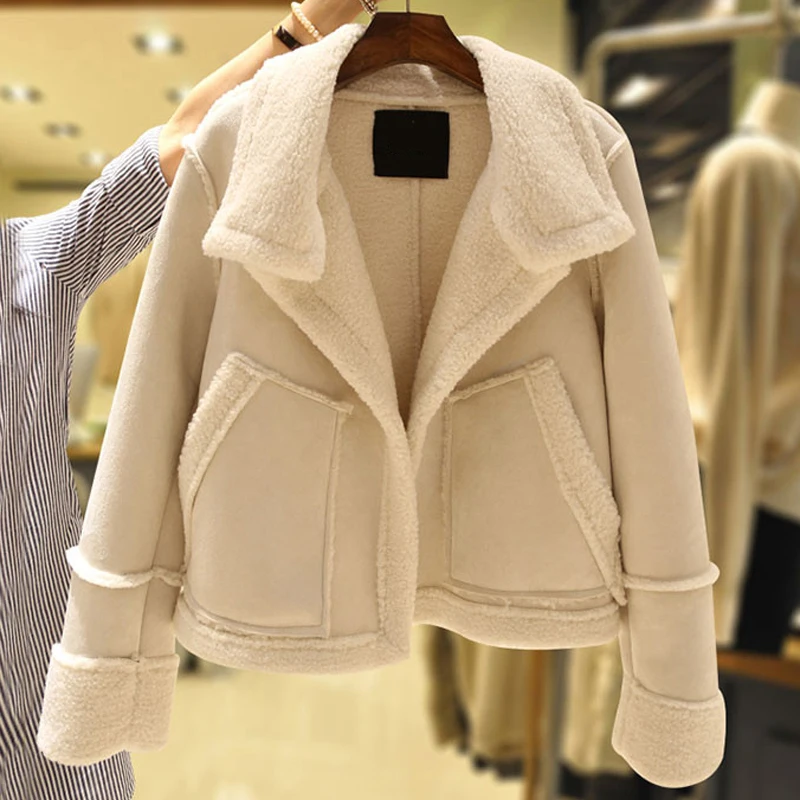 

Brand Designer Women Lady Automotive Fur Jackets For Winter Women Faux Fur Jacket abd Coats Wholesale Overcoats Female New C1358