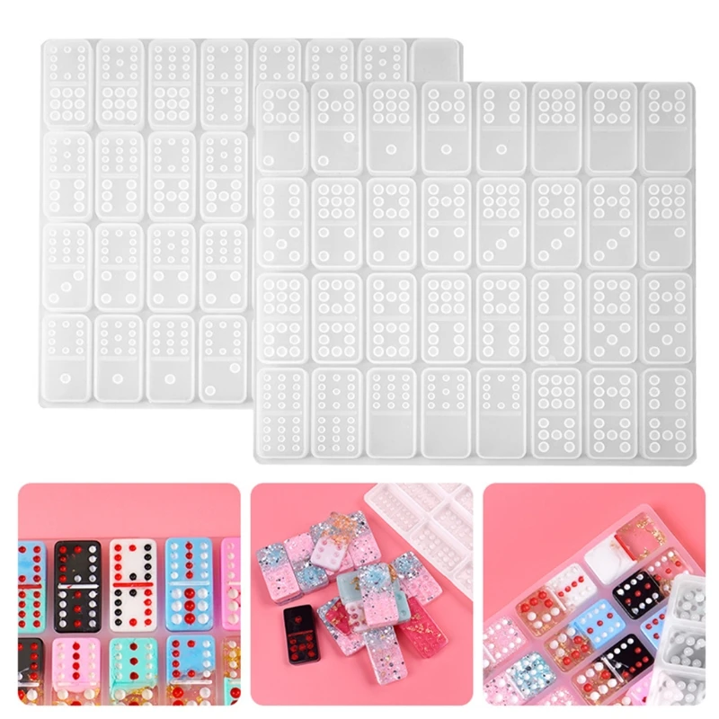 

DIY Crystal Epoxy Resin Game Toy Mold Dominoes Jewelry Casting Silicone Mould