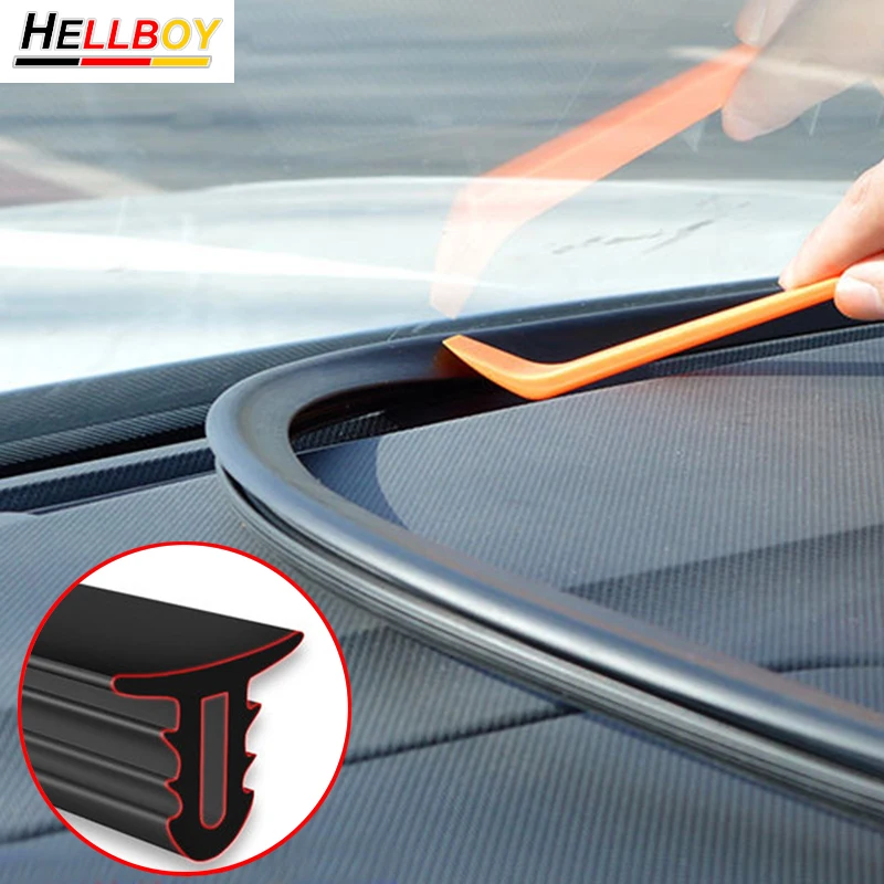 

1.6m Rubber Car Dashboard Panel Gap Noise Sound Proof Sealing Strips For VW Tiguan Golf Polo Passat Scirocco Beetle Windshield