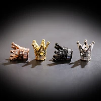 copper micro pave zircon crystal cz geometry crown loose spacer beads for jewelry making diy men bracelet %d0%b1%d1%83%d1%81%d0%b8%d0%bd%d1%8b