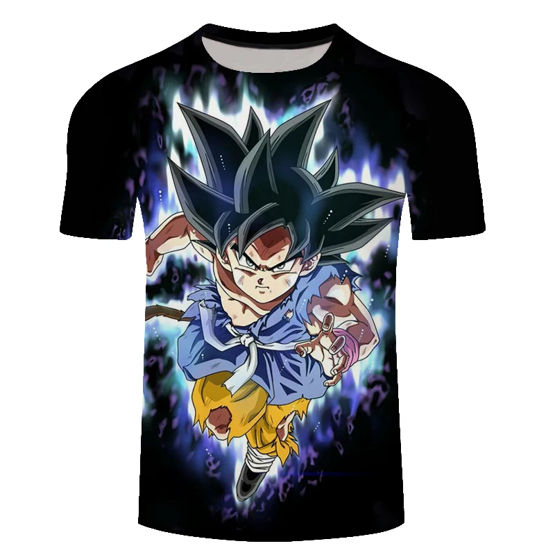Плюс Размер 6XL Dragon Ball Goku модная футболка новые летние 3D мужские/женские футболки