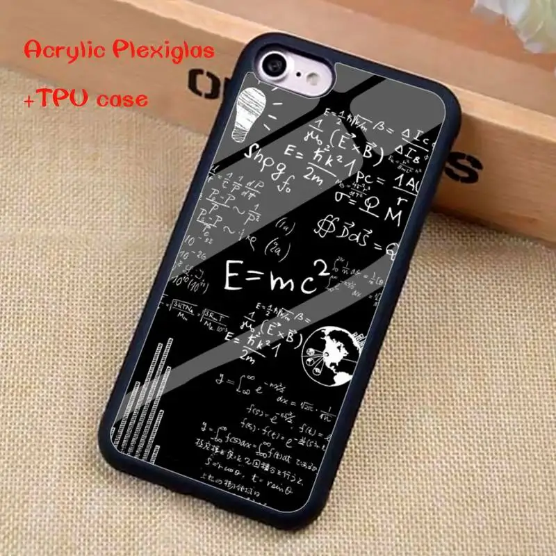 

Complex Formula Phone Case For iphone 11 Pro Max X XR XS SE 2020 6S 7 8 Plus Acrylic Plexiglass TPU phone case
