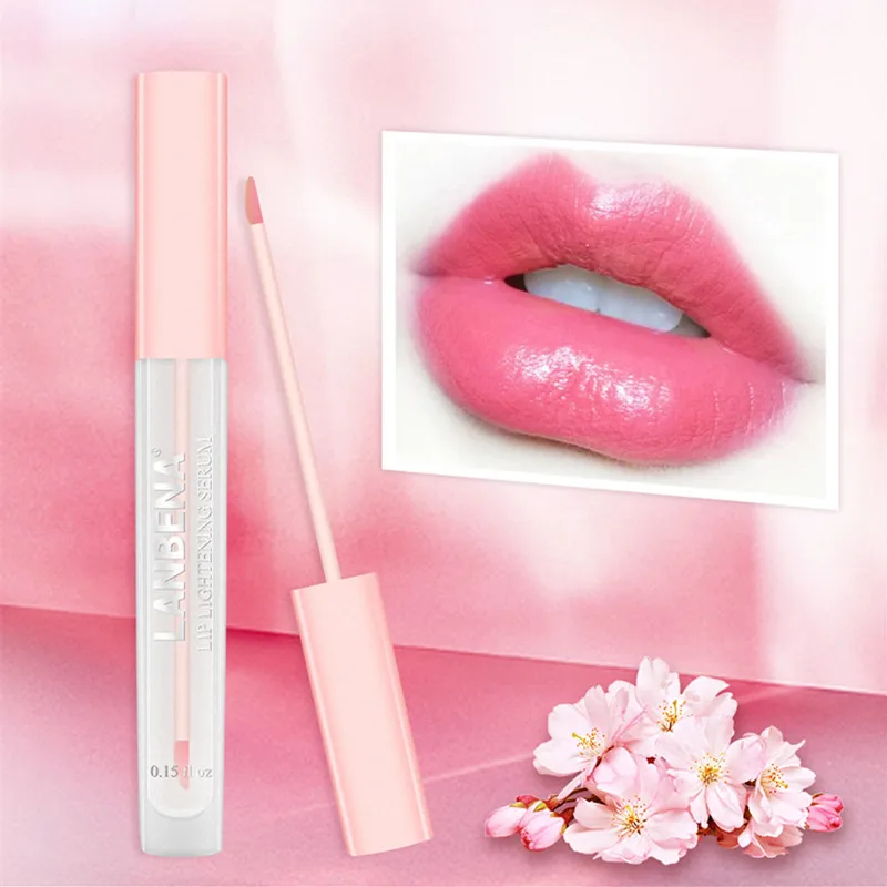 LANBENA осветляющая сыворотка для губ жидкий блеск уменьшает пигментацию делает