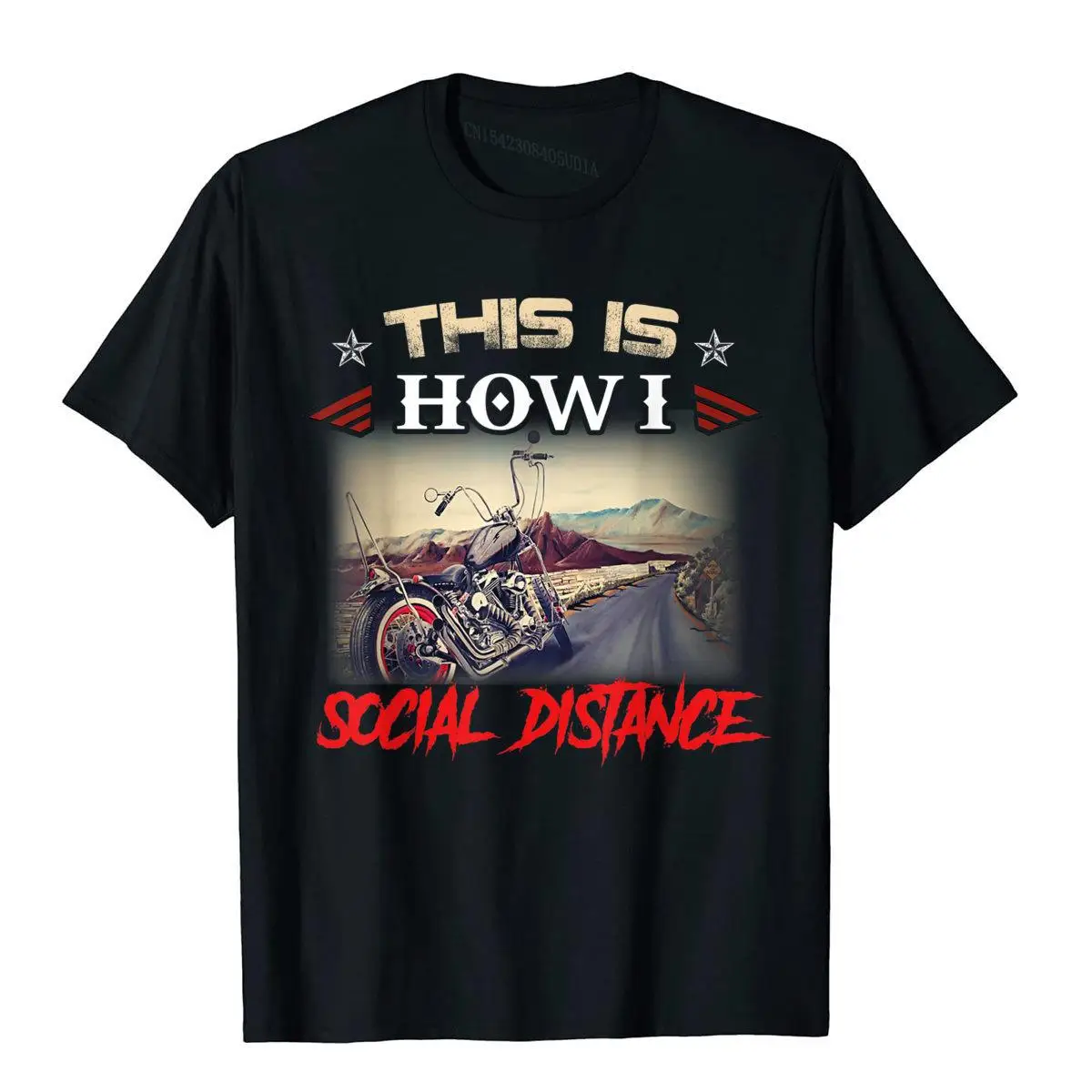 

This Is How I Social Distance Funny Motorcycle Biker Quotes T-Shirt Anime Tops & Tees Cotton Men's Top T-Shirts Printed Slim Fit