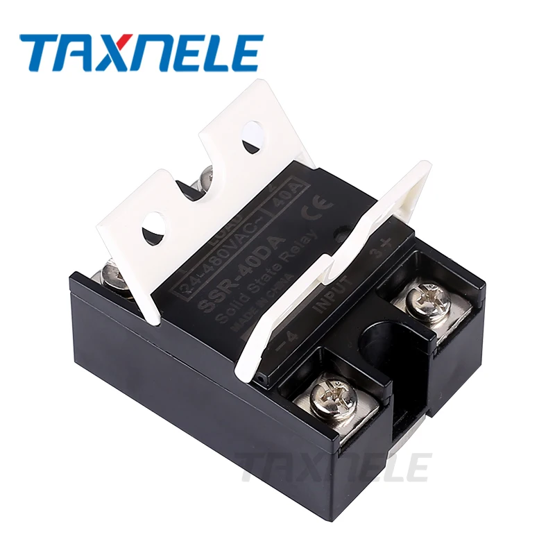 DC В AC SSR 40DA SSR 25DA 10DA твердотельное реле 4-32VDC вход 24-480VAC выход твердотельное реле промышленный одиночный черный SSR