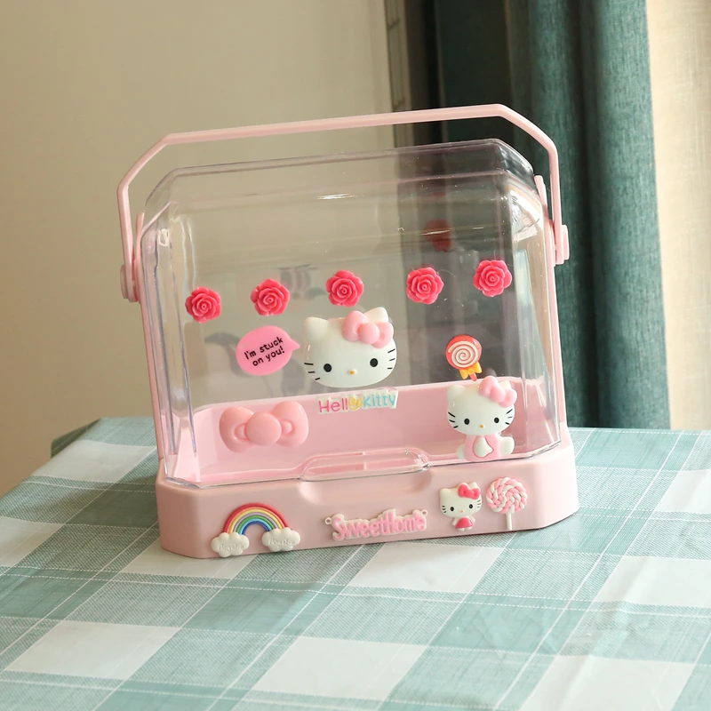 

Cartoon cosmetic storage box, waterproof portable shelf with lid,dustproof skin care product storage box,furniture supplies