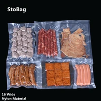stobag 16 wire nylon kitchen food vacuum packaging sealed bag transparent dried fruit snack ham fresh keeping refrigerated