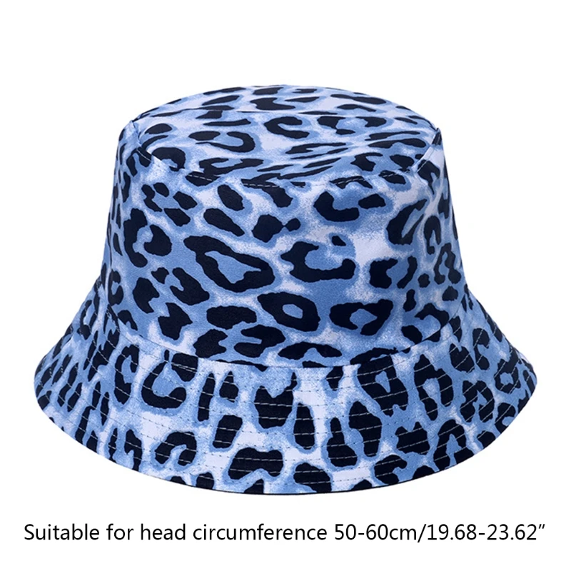 

K3NF Bucket Hats Outdoors Fisherman Sun Hat Trendy Reversible Men Women with Leopard Pattern in Hot Summer UV Isolation
