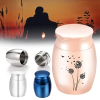 dandelion cremation urn mini urn keepsake commemoration of human or pet urn aluminum alloy leak proof ashes jar