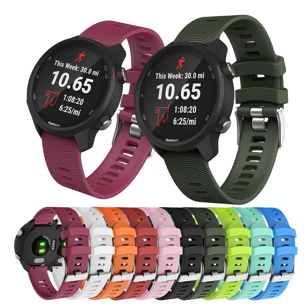 Ремешок силиконовый для спортивных часов Garmin Forerunner245 245M 645 сменный Браслет Vivoactive3