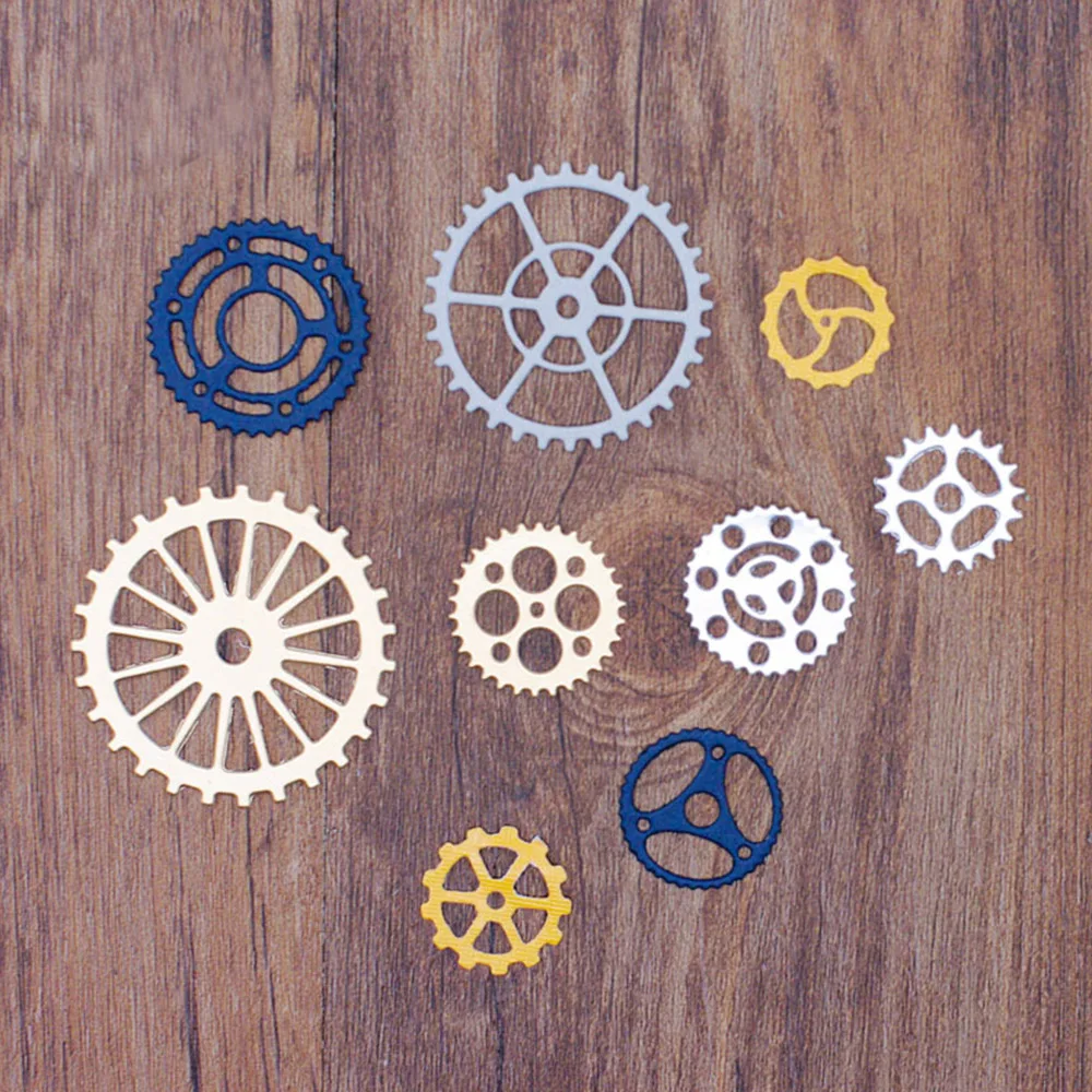 

Low Price 9pcs Gear Set Metal Steel Embossing Cutting Dies Craft Scrapbooking DIY Card Making Photo Decor 2020 New MD350
