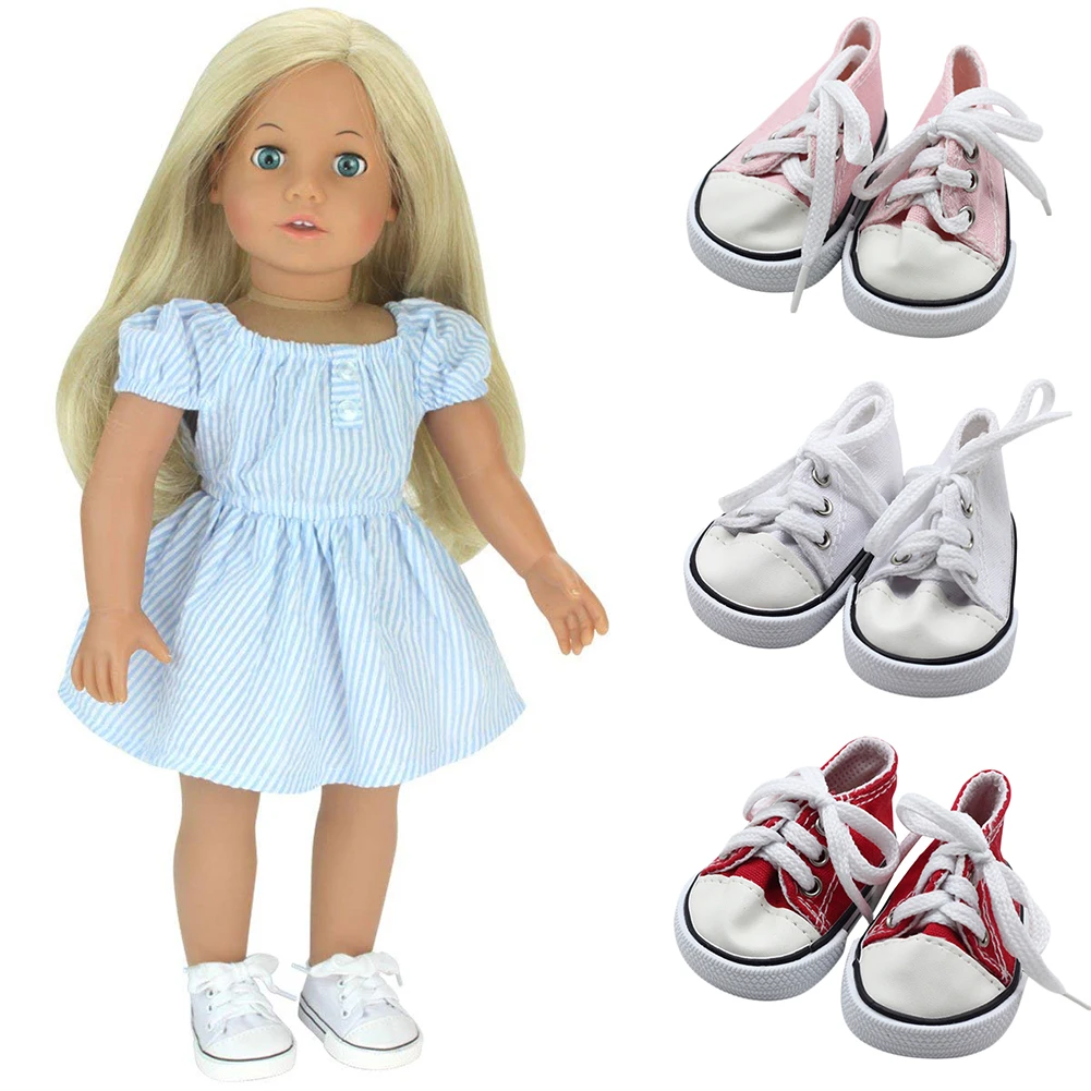 

Mini Doll Shoes Canvas Shoes Shaf Doll Mini Shoes Doll Shoes For Baby Doll Fashion Sneakers 18 Inch Doll Shoelace Cloth Shoes