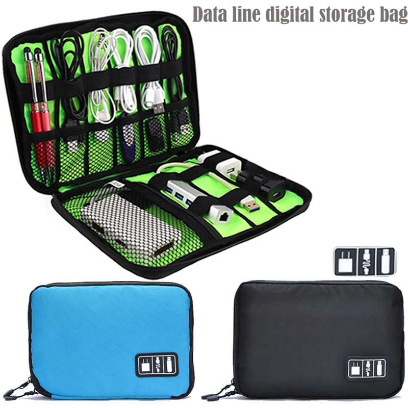

Electronic Accessories Storage USB Cable Organizer Bag Case Drive Travel Insert