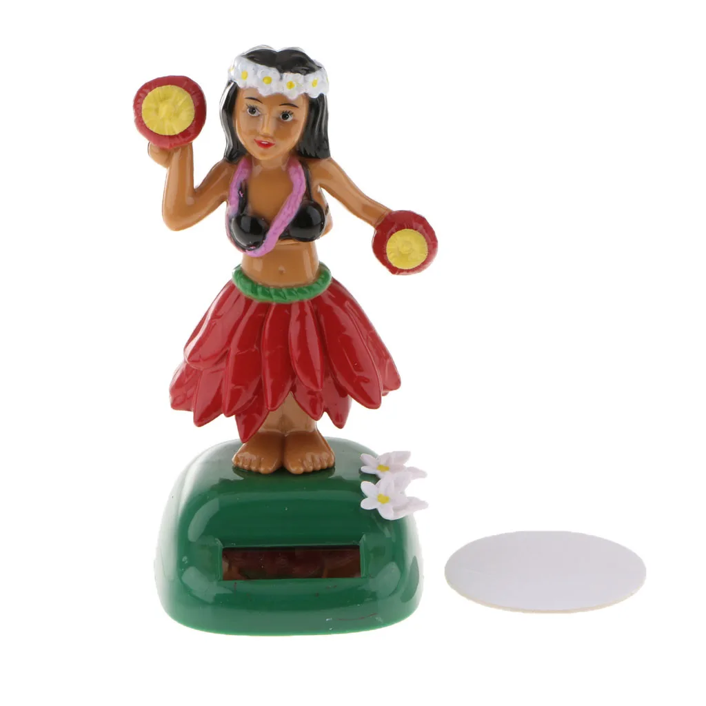 

Hawaii Girl Car Solar Powered Dancing Swinging Animated Bobble Head Dancer Toy Novelty Desktop Gift